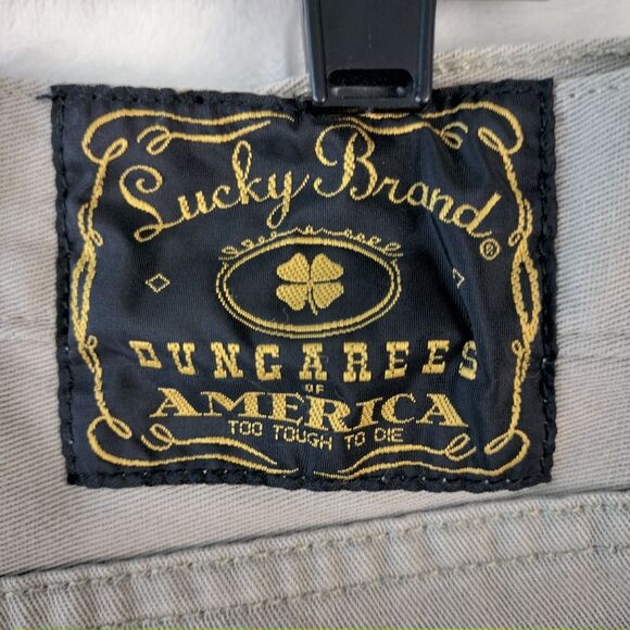 Lucky Brand Jeans Mens 36x30 Beige Classic Fit Straight Leg Dungarees Vintage - Picture 14 of 16